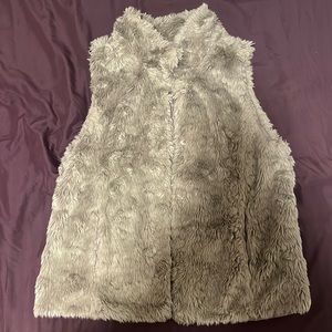 Faux fur grey vest worn twice. Smoke free house pet free house